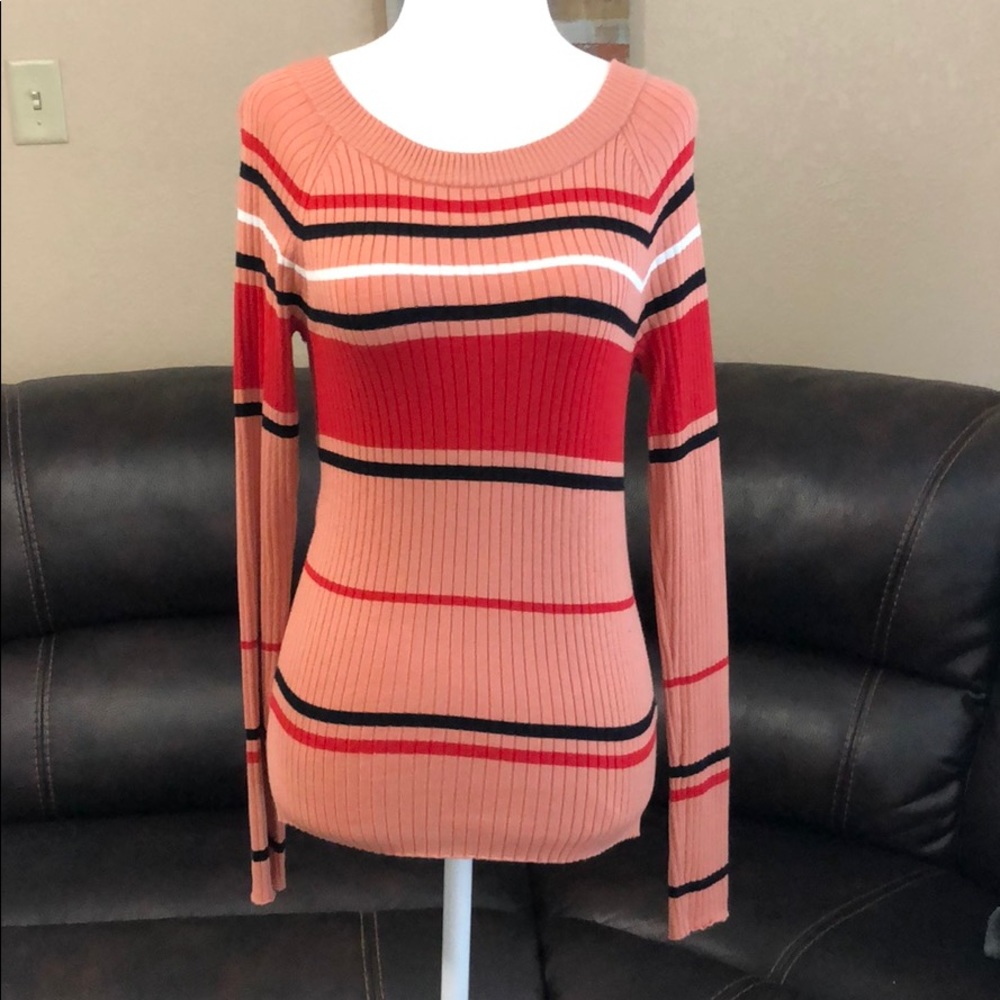 Express Ribbed Scoop Neck Sweater